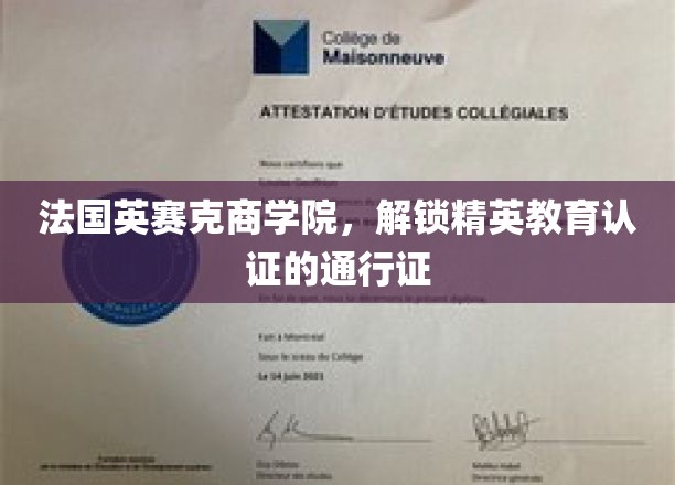 解码精英之路，法国英赛克商学院的教育认证新篇章