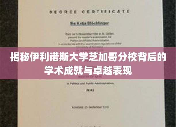 伊利诺斯大学芝加哥分校，揭秘其卓越学术成就的神秘面纱