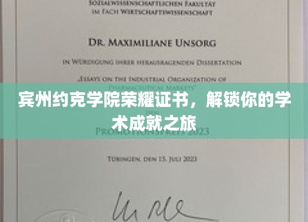 解锁荣耀，宾州约克学院证书见证你的学术巅峰时刻