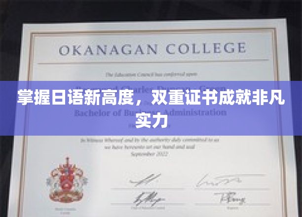 掌握日语新高度，双重证书成就非凡实力