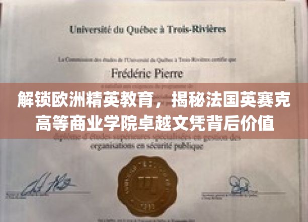 探索欧洲精英教育高地，法国英赛克商学院卓越文凭的非凡魅力