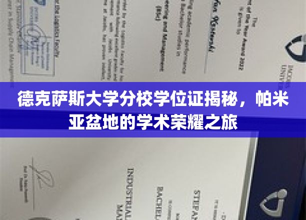 解码德克萨斯分校荣耀，帕米亚盆地学位证的传奇之路