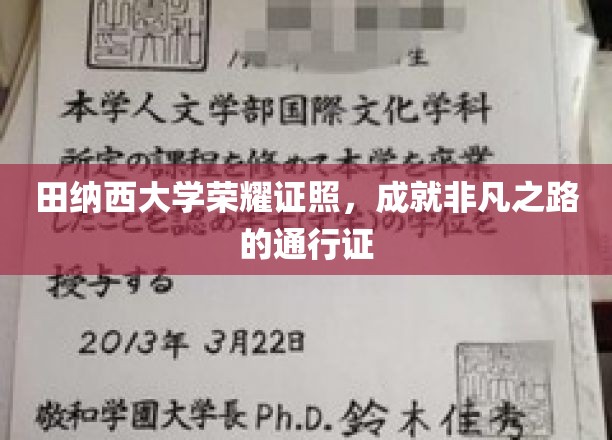 田纳西大学荣耀证书，开启非凡成就的璀璨钥匙
