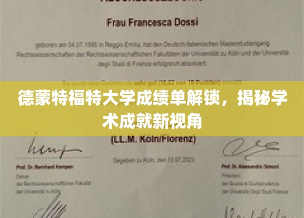 解码德蒙特福特大学成绩单，解锁学术成就新维度