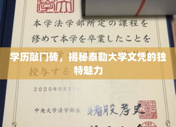 学历新篇章，泰勒大学文凭，开启职场高起点之旅