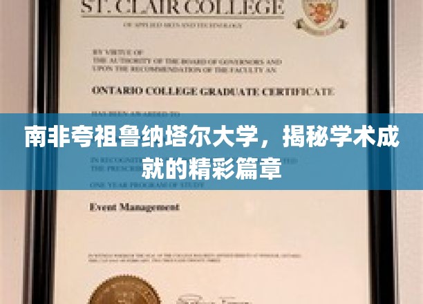 探索南非夸祖鲁纳塔尔大学，学术辉煌背后的故事