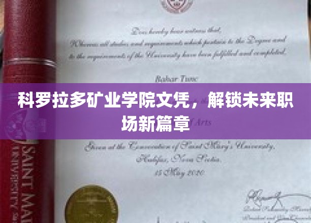 科罗拉多矿业学院文凭，开启职场新起点