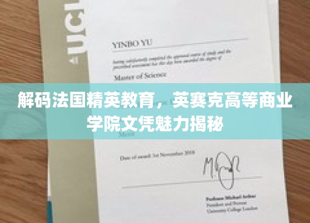 法国精英教育精髓揭秘，英赛克商学院文凭背后的非凡价值