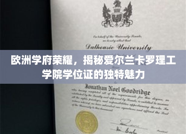 探寻爱尔兰卡罗理工学院学位证的欧洲学府风采